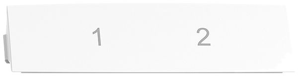 Placchetta indicatrice EDIZIOdue 1-2, per uscita obliquo, 10 pezzi, bianco