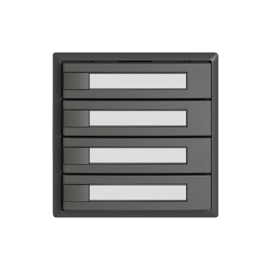 Pulsante KNX RGB EDIZIO.liv SNAPFIX® sensore temp.s.LED targ.4× com.1T grs