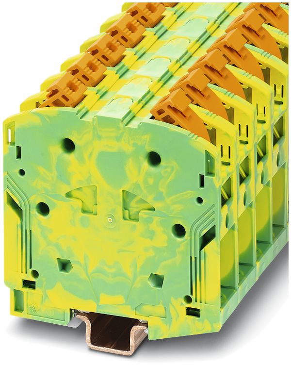 Schutzleiterklemme 25…95mm² Push-In grün/gelb