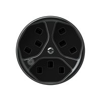 Steckdose origin 3×Typ 23 bel.grün 16A 230V 60×60mm schwarz