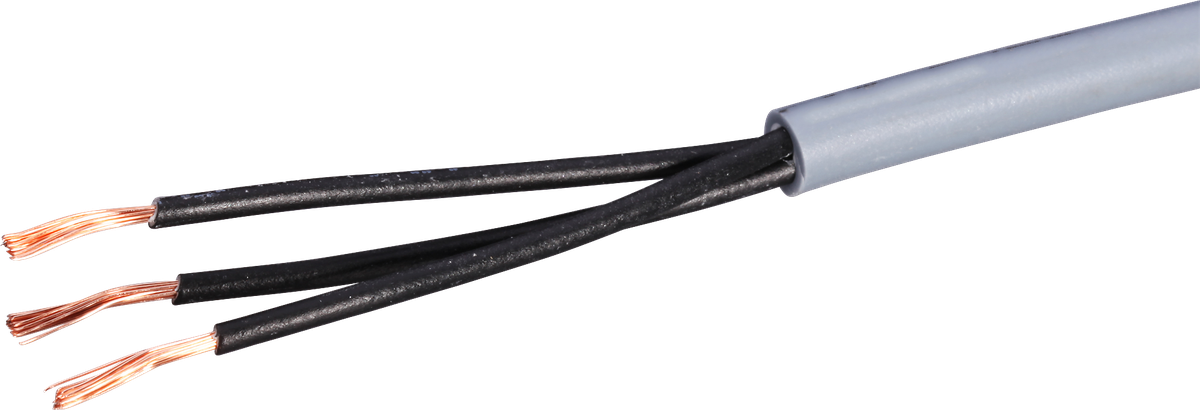Câble de commande LiYY 3×0.75mm² numéroté gris