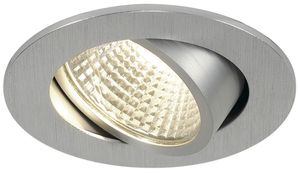 Downlight LED INC SLV NEW TRIA, 5.3W 300lm 3000K 38° rond IP20 alu brossé