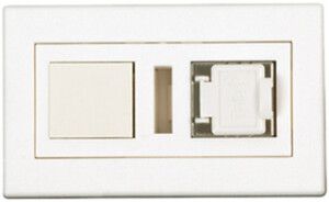 Dose Kat.6 FLF 2f.1RJ45/s weiss
