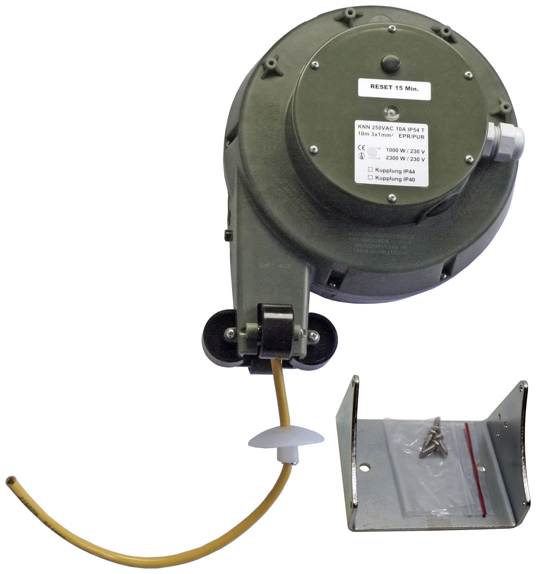 Automatik-Kabelaufroller EFCO KNN 10m×3x1mm² EPR/PUR IP54 grün