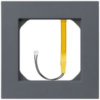 Abdeckrahmen kallysto.pro 1×1 anthrazit für Beleuchtung grün