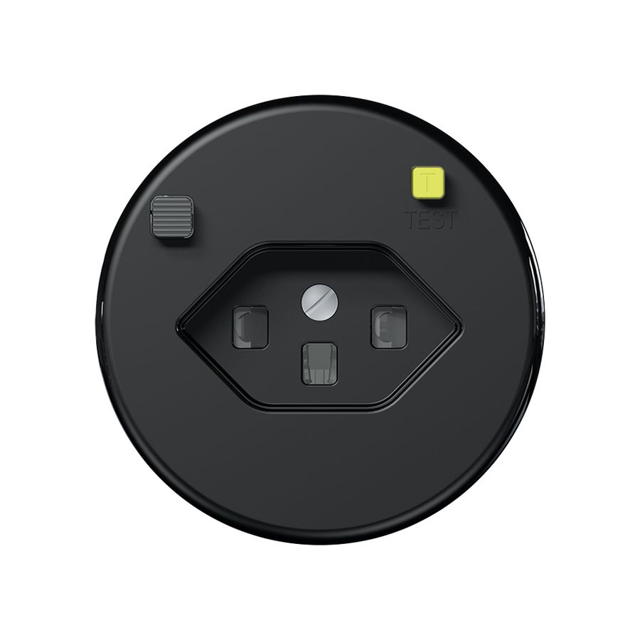 UP-FI-Steckdose CLASSIC E T23 30mA, shutter, schwarz