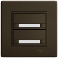 Poussoir KNX RGB ENC EDIZIO.liv SNAPFIX® capteur temp.s.LED étiqu.2× comm.2T br