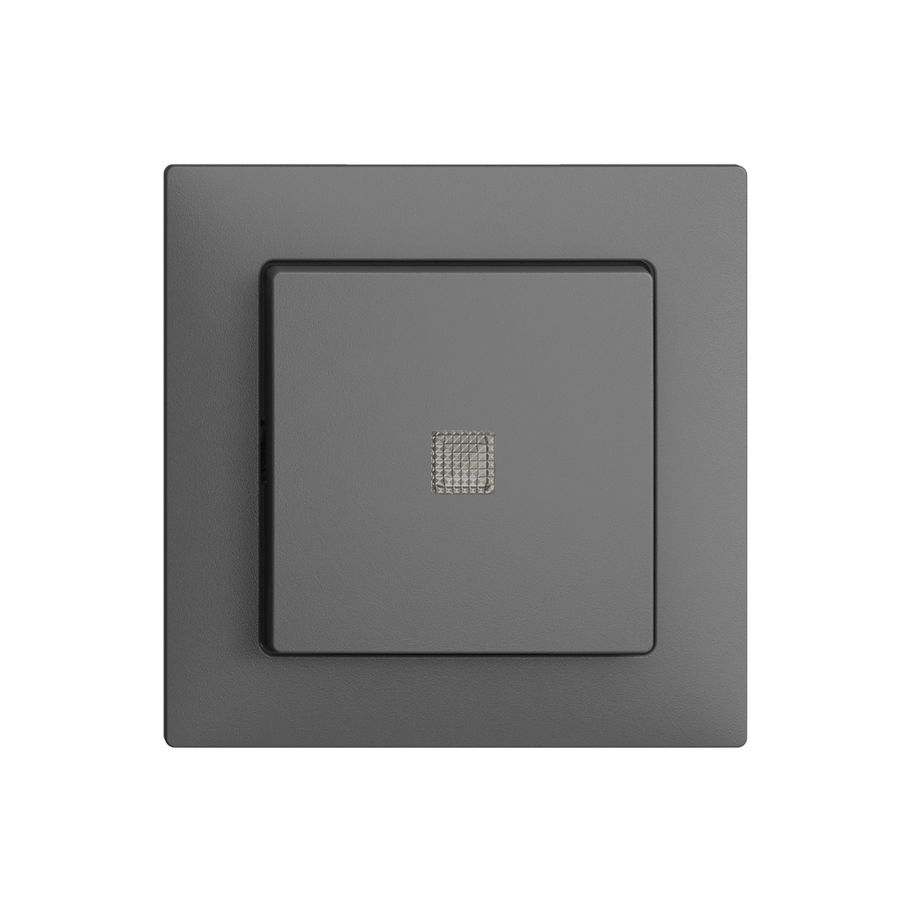 Kit frontale EDIZIOdue grigio scuro 60×60mm con lente frontale