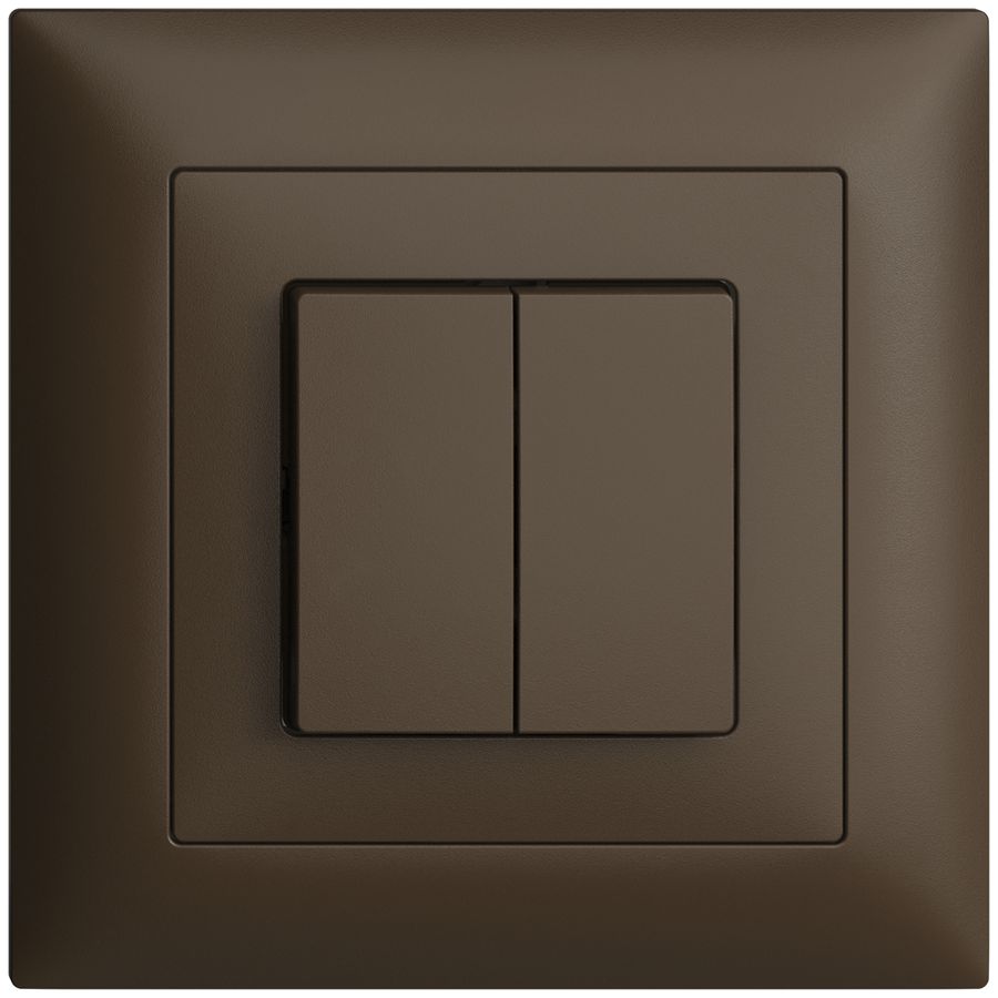 UP-Schalter EDIZIOdue 1/3+3/1P coffee