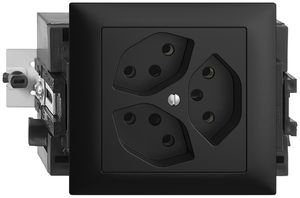 Presa INS EDIZIOdue 3×T13 nero 3×S 49…69mm