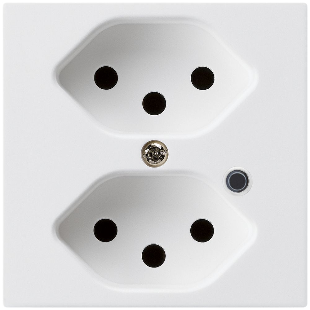 Prise Hager kallysto 2×T13 illuminé A blanc ultra