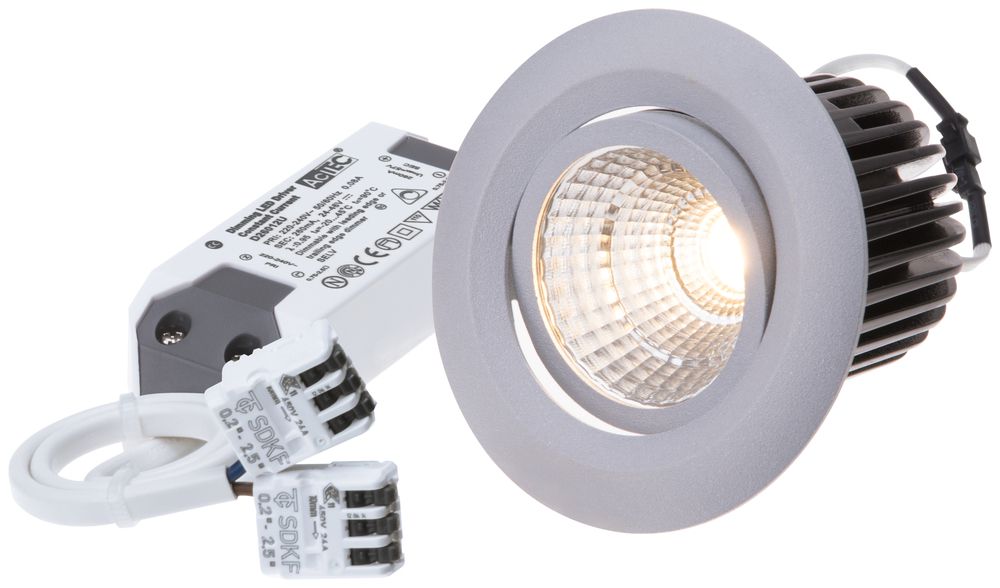 EB-LED-Spot 68 Move 10.5W 230V 960lm 3000K warmweiss, alu, 38°