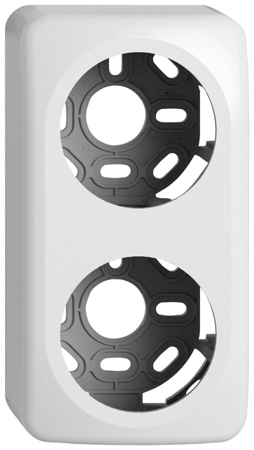 AP-Kappe STANDARDdue SNAPFIX® für QX-Apparate f.Frontscheibe 1×Ø53&1×Ø60mm weiss