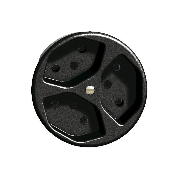 UP-Steckdose FH 3×T13/3S schwarz