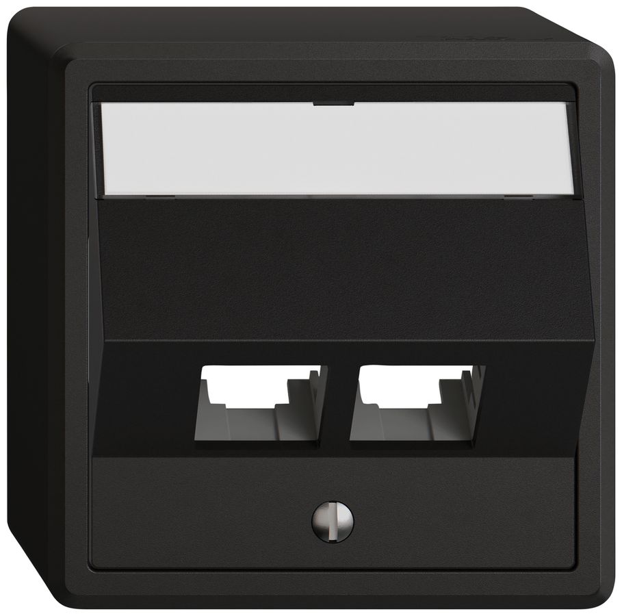 AP-Montageset EDIZIO.liv EASYNET S-One SNAPFIX® schräg 2×RJ45 sz