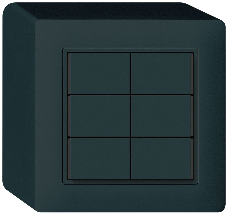 Poussoir KNX AP KAL 6×touches 6×points actionnables LED noir
