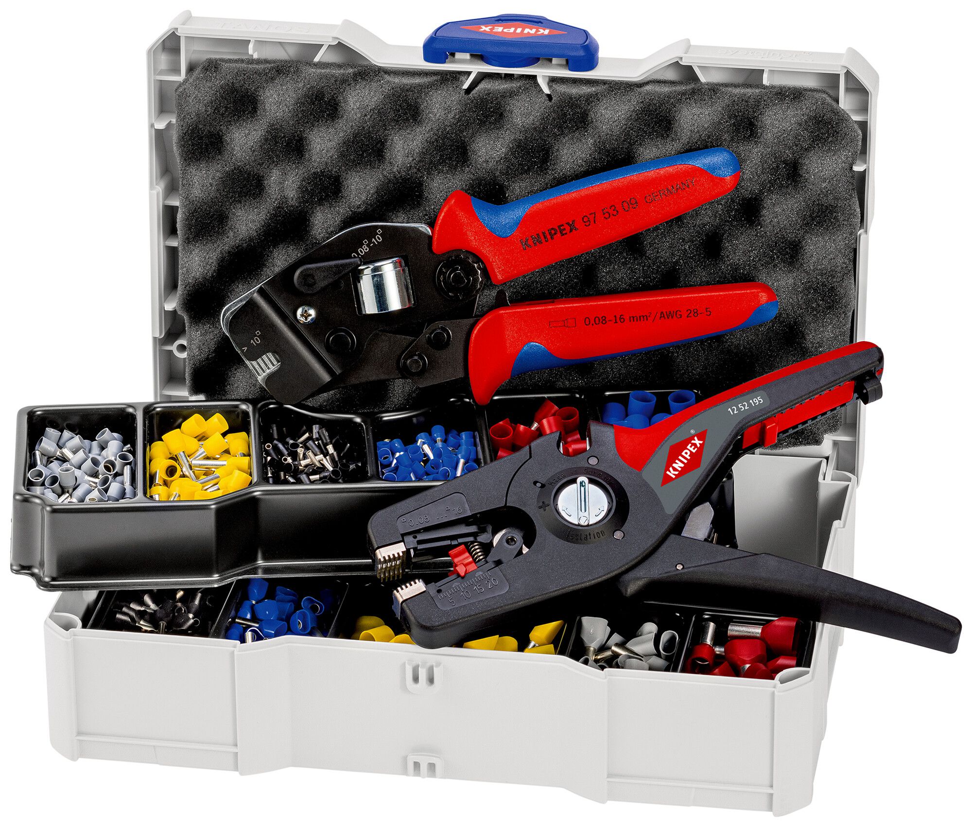 Cassetta d'assortimento serrafili KNIPEX 97 90 15 per capicorda