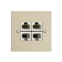 UP-Dose 4×RJ45/u 4P getr. EDIZIOdue vanille, ITplus