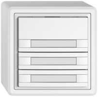 AP-Universaltaster EDIZIO.liv UNI SNAPFIX® 12…48V o.LED 6× 1-Tbed.Pap.ws