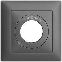 Frontset EDIZIOdue 1->0<-2 dunkelgrau 88×88mm für Schwenktaster