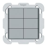 Pulsante KNX INC KAL 6×tasti 6×punti azionamento LED grigio