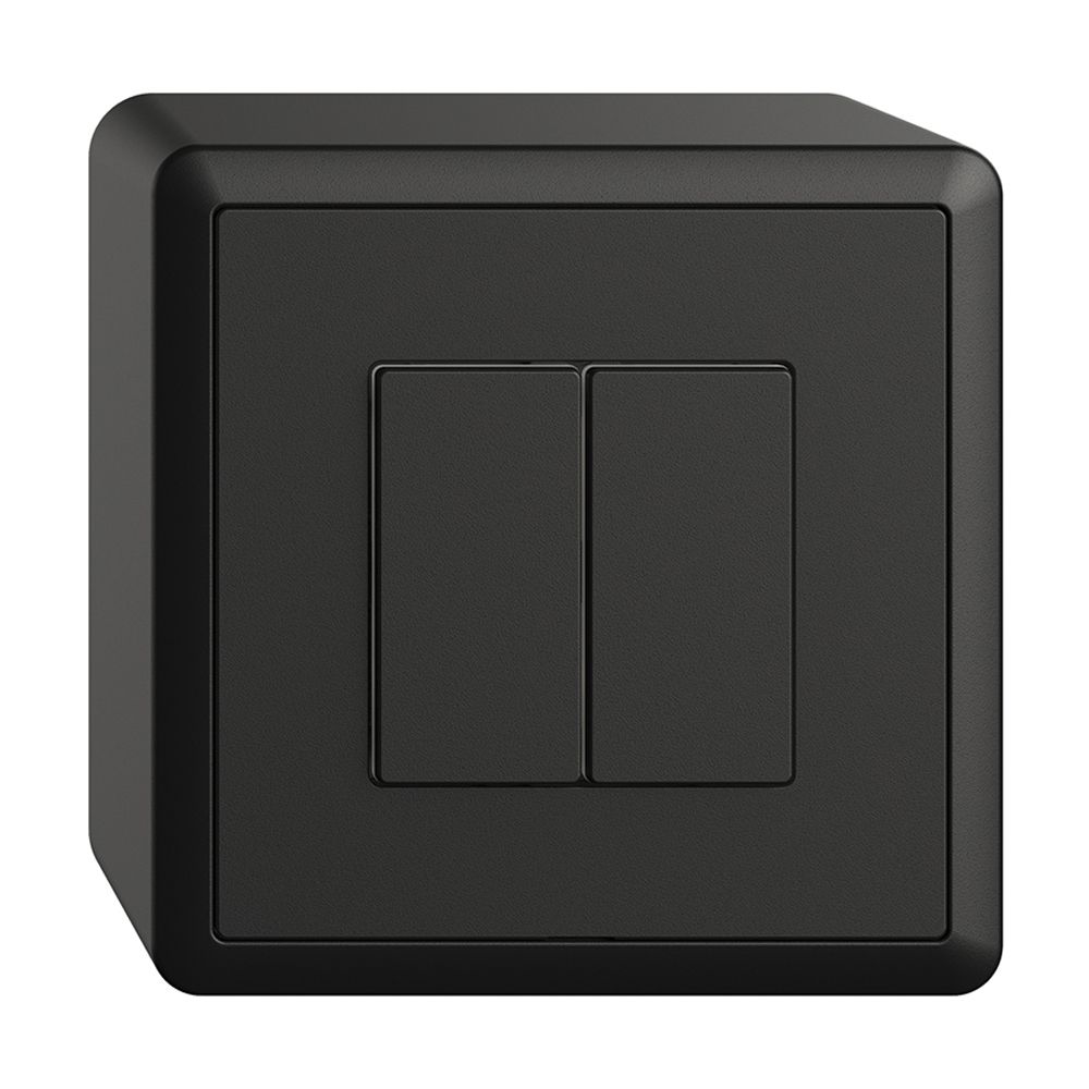 Stazione secondaria AP 2K/2T per interruttore Edue Wiser nero