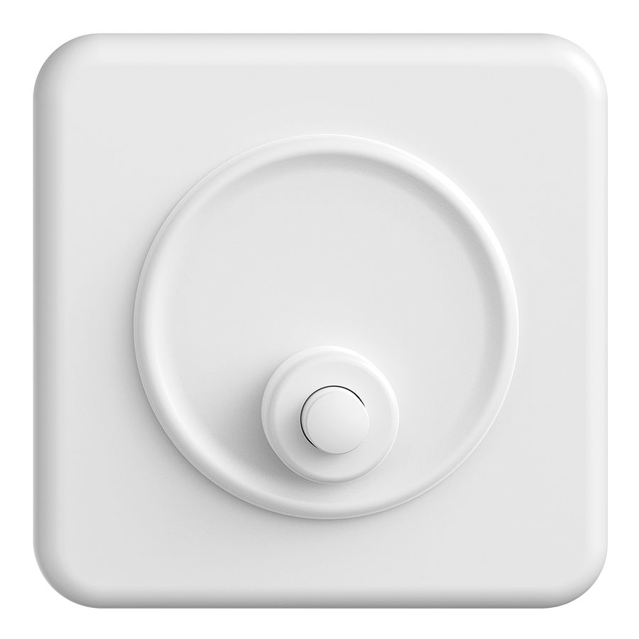 UP-Sonnerie-Taster STANDARDdue weiss ohne Namensschild