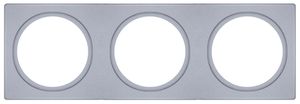 Plaque de recouvrement LEDVANCE FRAME acier 300×100mm 3×Ø68mm argent