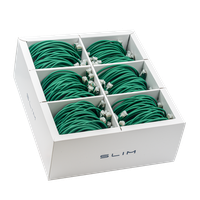 SLIM Patchkabel: 1m, grün, 90-Pack Cat.6A, U/FTP, LSOH, Klinke unbrechbar