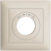 Frontset EDIZIOdue Auf->I<-Zu 88×88mm crema für Schwenktaster