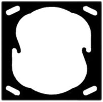 Befestigungsplatte Somfy Smoove, 1×1, passend zu EDIZIO