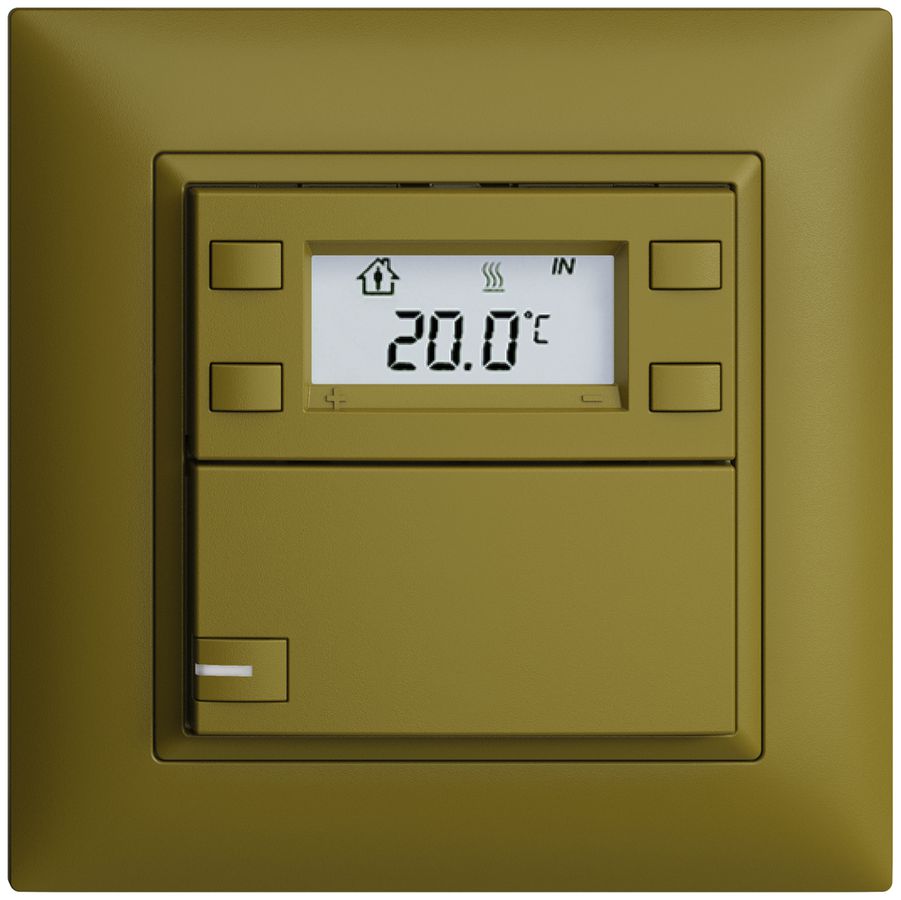 Poussoir RTH ENC KNX 1× EDIZIOdue FMI olive, avec LED RGB