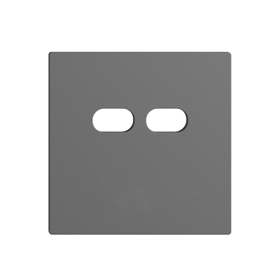 Montageset Feller EDIZIOdue für Steckdose USB 18W 2×Typ C dunkelgrau