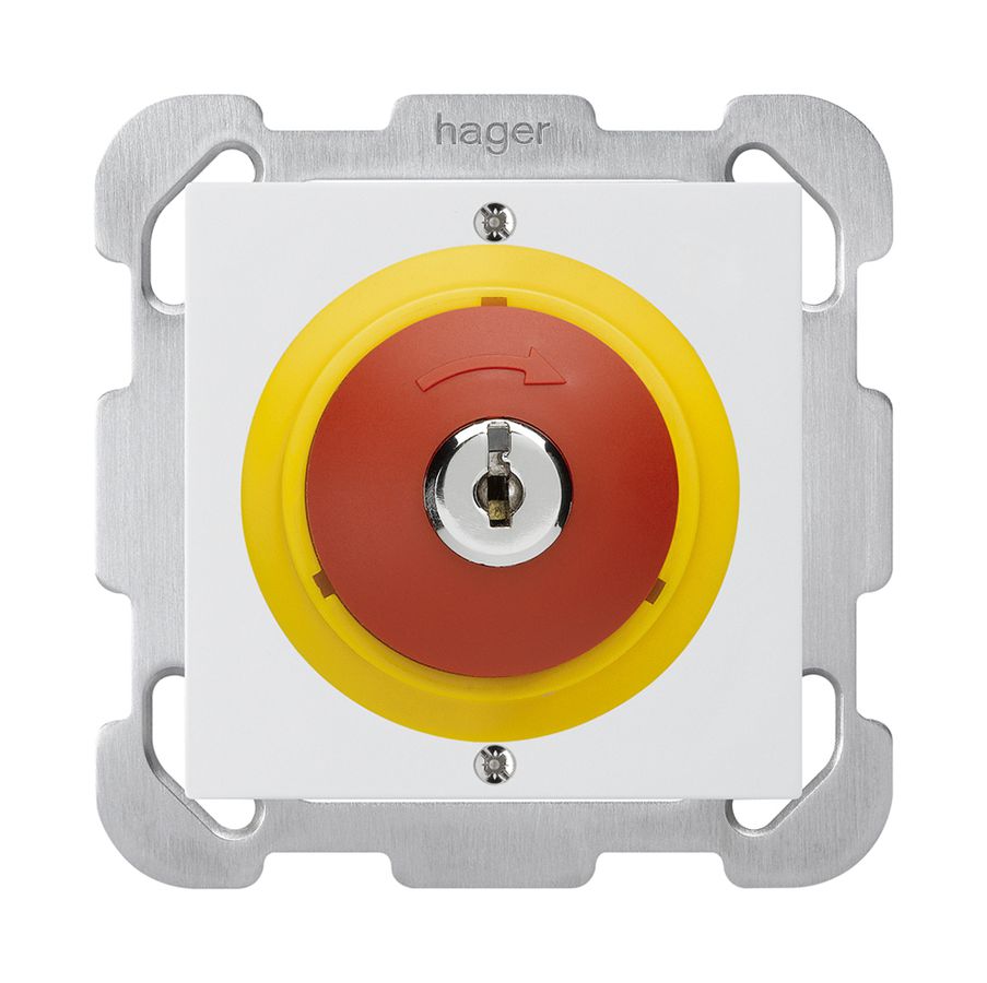 UP-Schlüsseltaster kallysto B NOT-AUS weiss