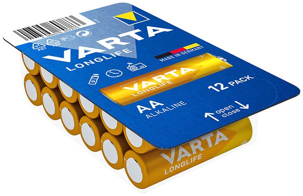 Batterie Alkali VARTA Longlife AA Pack à 12 Stück