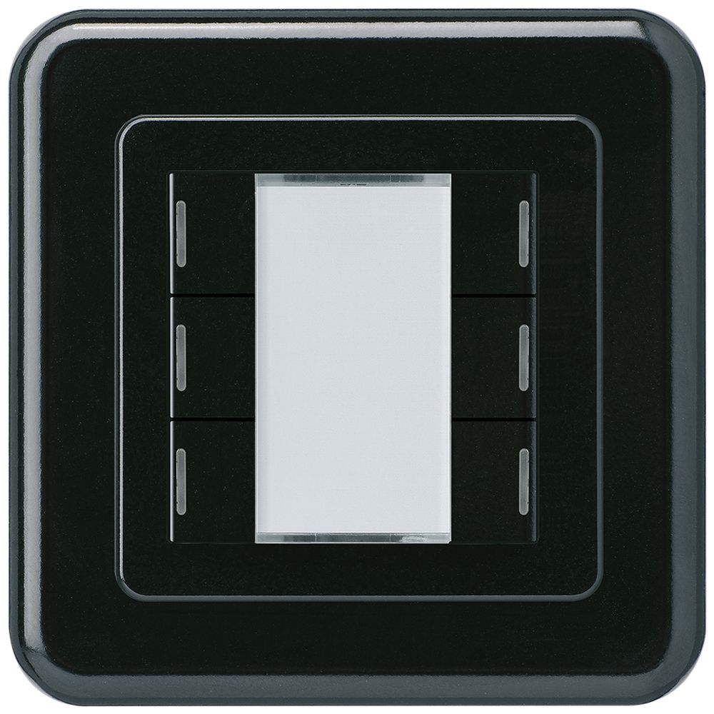 Poussoir ENC Hager basico C KNX sextuple LED noir