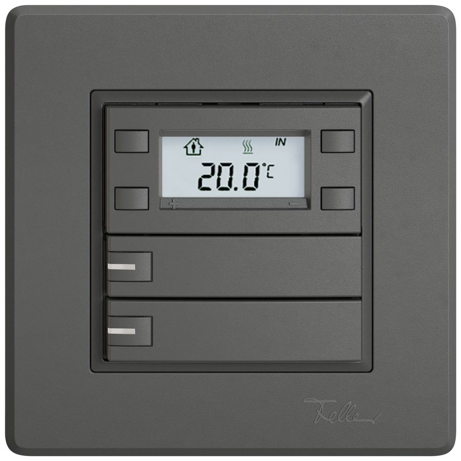 Poussoir RTH ENC EDIZIO.liv SNAPFIX® a.RGB-LED 2×touches comm.1T grf