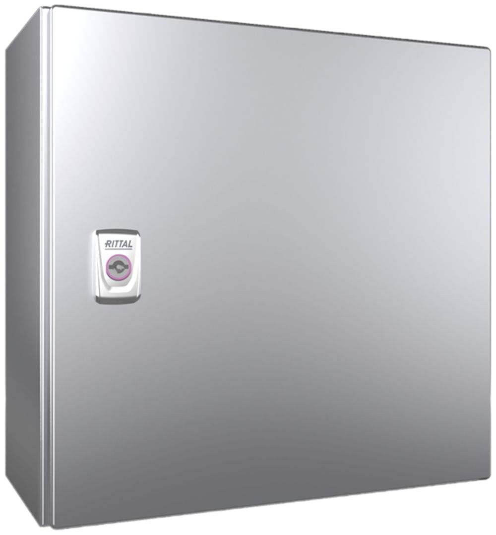 Armoire compacte Rittal AX, 1 porte, IP66, 380×380×210mm, acier fin V2A