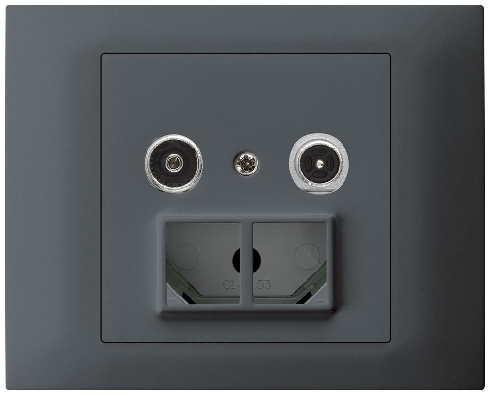 EB-Multimediadose kallysto R-TV Bauart T, 10.5dB, 2GHz anthrazit