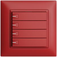 Pulsante univ. INC 4×1t mors. innest. EDIZIOdue berry con LED