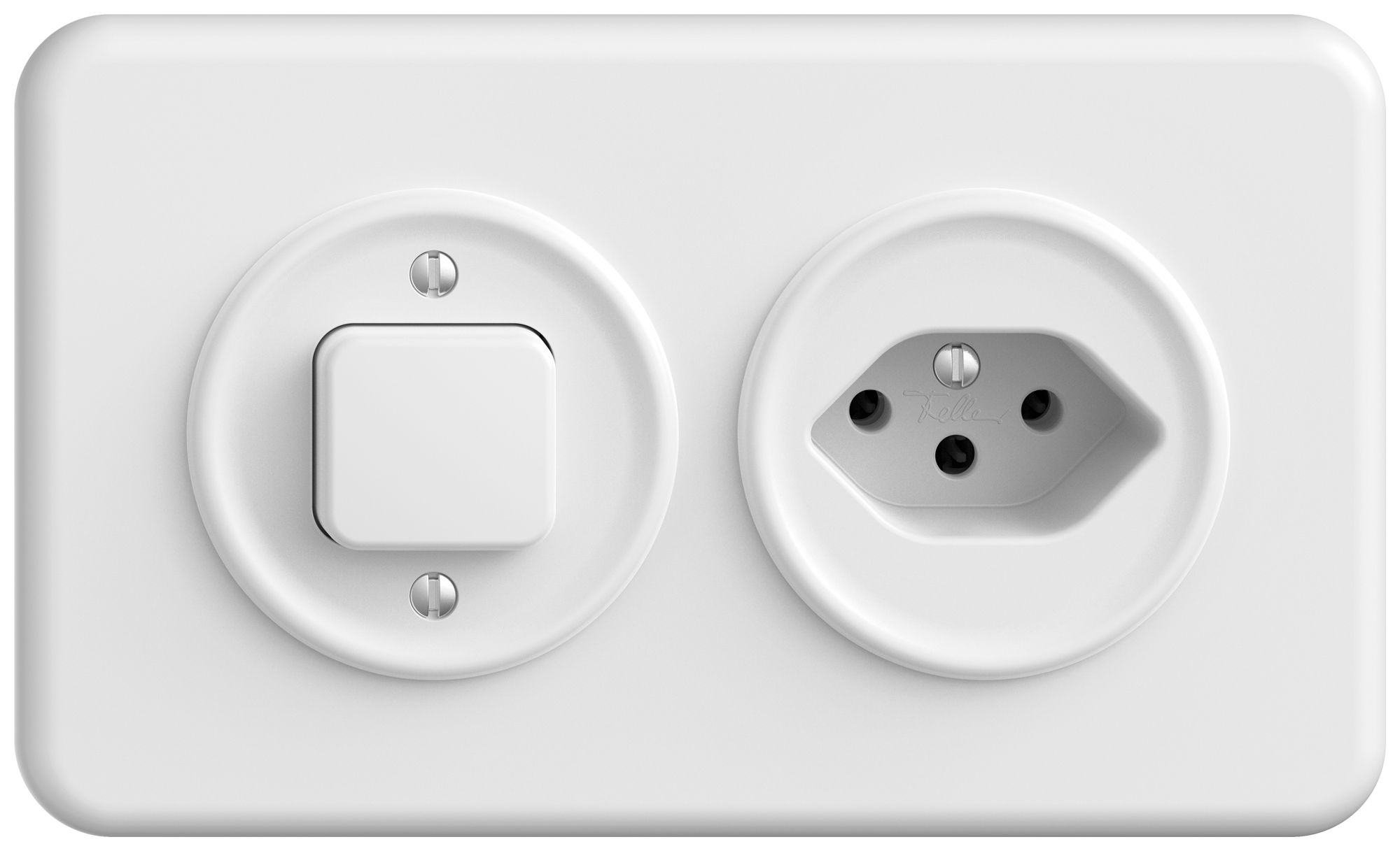 UP-Kombination STANDARDdue SNAPFIX® waag.Sch.3/1L - 1×T13 ws