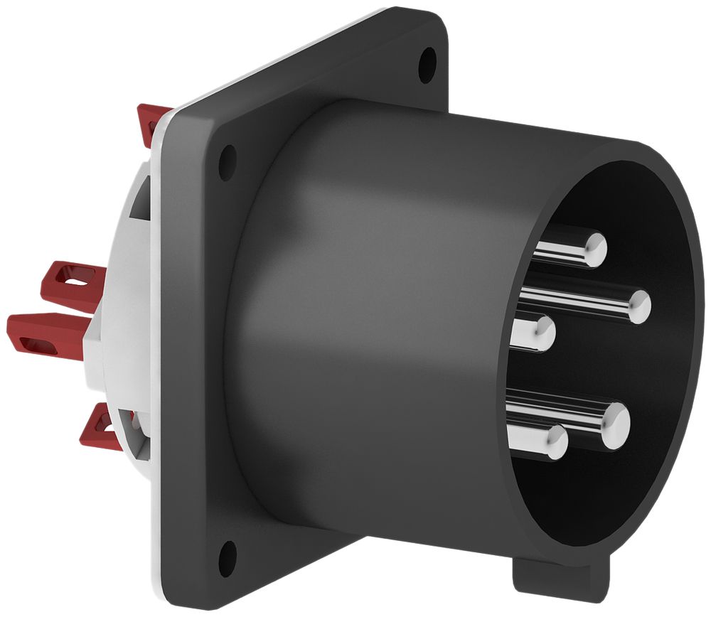 Fiche d'appar.INC CEE Bals 5P 32A 500V 7h noir IP44 nick.QC