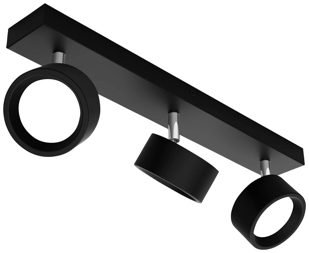 Spot LED Philips Bracia 16.5W 1650lm 2700K 110° 430×80.5mm nero 3×Spot