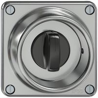 Oberteil ELEMENT SNAPFIX® für Drehschalter mit Drehgriff mit Kragen alu