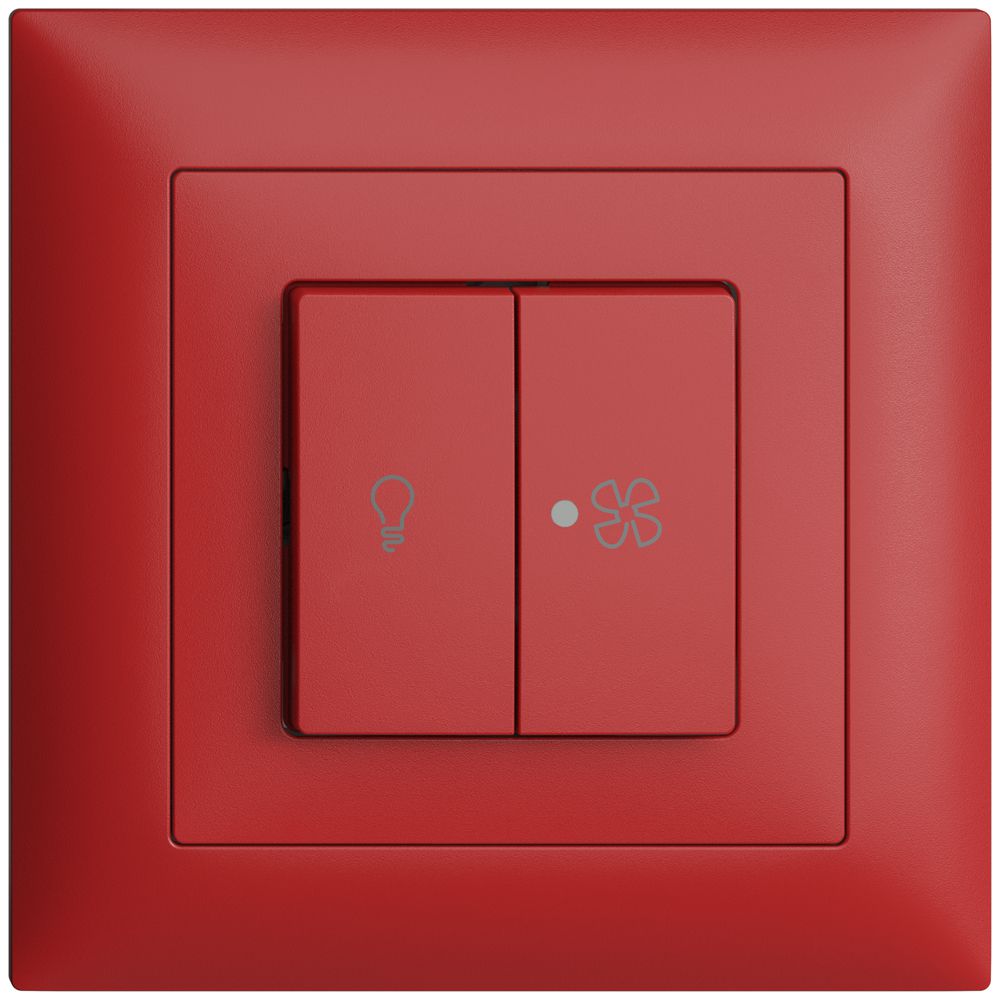 Kit frontale INC EDIZIOdue berry 88×88mm bottone doppio