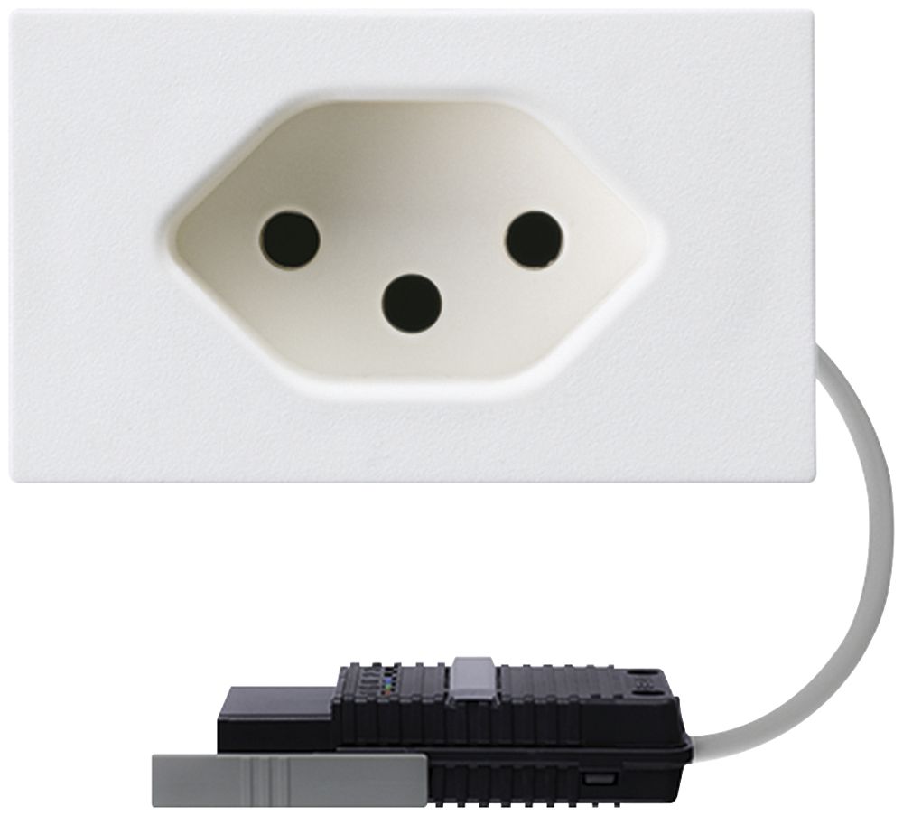 EB-Steckdose Typ 13 FLF weiss mit RK-Adapter 5P L1