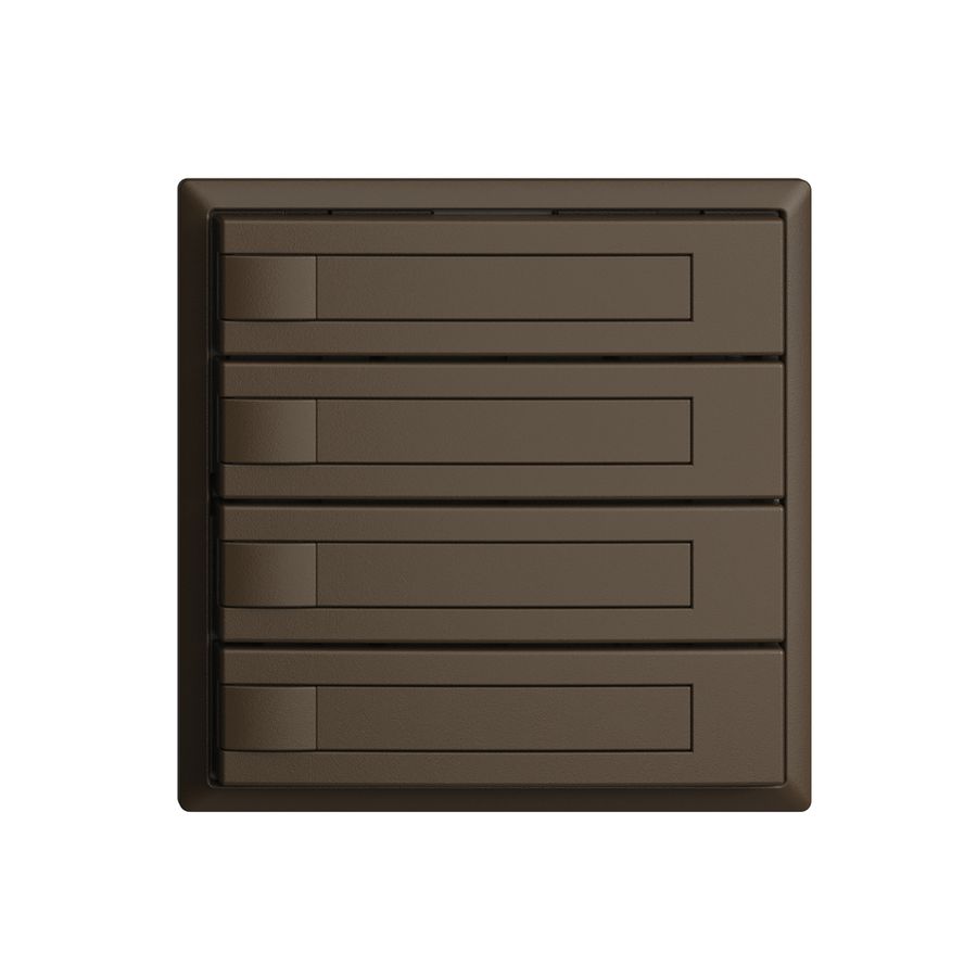 KNX-Taster RGB EDUE, 250mW, o.LED, m.Papiereinlage, 4×Taste, 1×Tastenb., cof