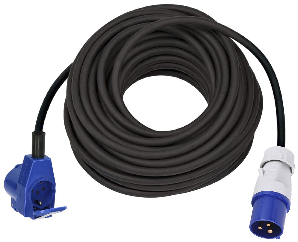 Prolunga MH CEE 16A/CEE 16A+T23 90° H07RN-F3G1.5mm² GDV 1.5m  nero