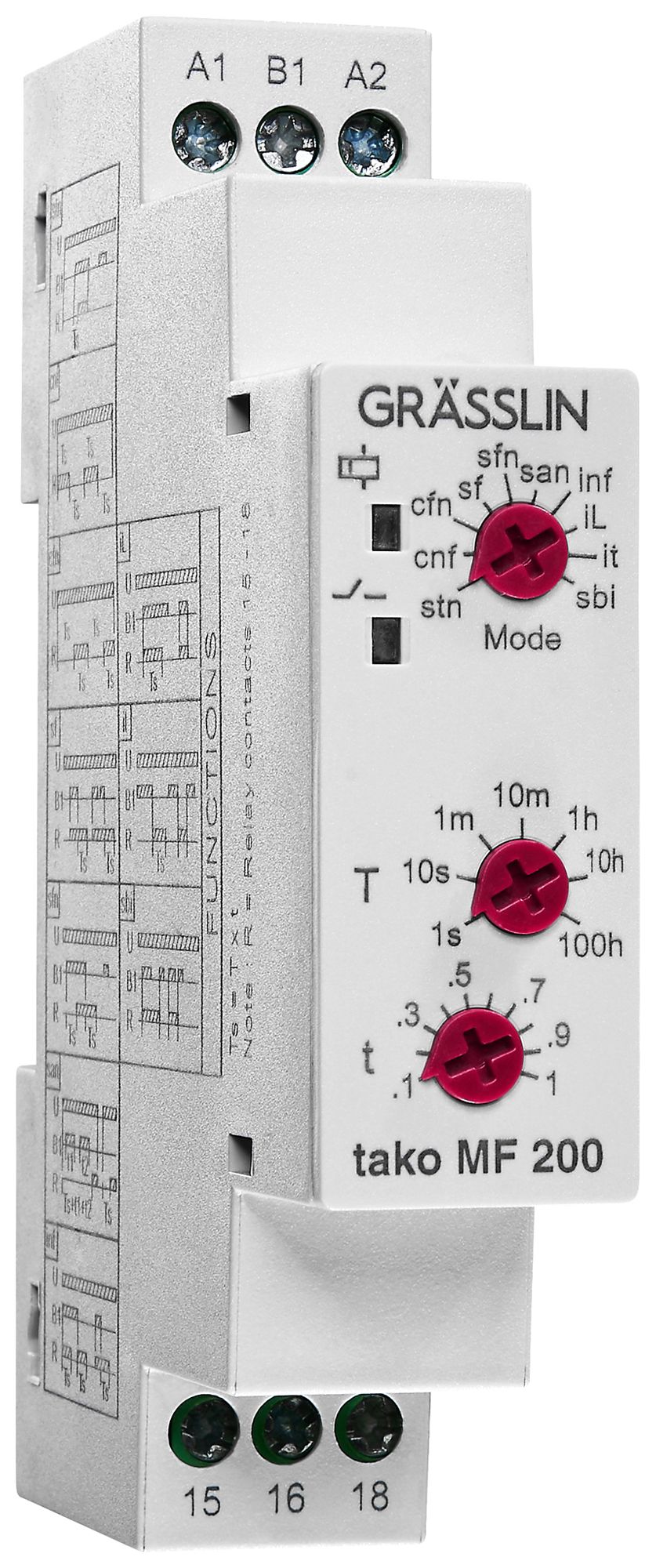 REG-Zeitrelais ELBRO tako MF 200 0.1s…100h 12…230V 0.01A