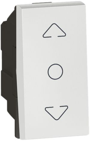 EB-Storenschalter MOS 1×AV/1L weiss AUF/STOP/AB 1 Modul